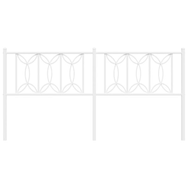 vidaXL Cabecero de repuesto de metal blanco 180 cm