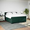 vidaXL Cama box spring con colch&oacute;n terciopelo verde oscuro 180x200 cm