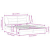 vidaXL Estructura de cama sin colch&oacute;n Hvar de tela marr&oacute;n oscuro 180x200 cm