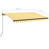 vidaXL Toldo retr&aacute;ctil manual amarillo y blanco 350x250 cm