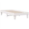 vidaXL Cama con estanter&iacute;a sin colch&oacute;n madera maciza blanca 75x190 cm