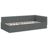 vidaXL Estructura de cama en esquina Gris oscuro 90 cm x 190 cm