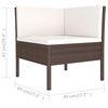 vidaXL Set muebles de jardín 6 piezas y cojines ratán sintético marrón