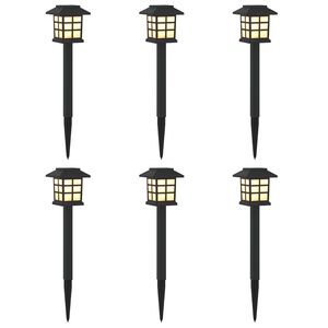 vidaXL Luces solares exteriores con pico de tierra 6 uds. 38,5 cm PP