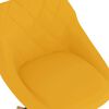 vidaXL Sillas de comedor giratorias 4 uds terciopelo amarillo mostaza