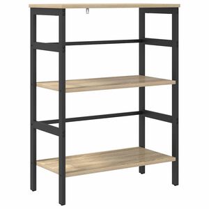 vidaXL Estante de libros 2 niveles 60 x 29,5 x 81 cm Roble Sonoma