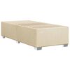 vidaXL Estructura de cama sin colch&oacute;n tela crema 90x200 cm