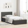 vidaXL Cama canapé hidráulica de almacenaje sin colchón gris 90x200 cm