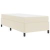 vidaXL Estructura de cama con colch&oacute;n Crema 80 x 200 cm tela