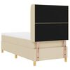 vidaXL Cama tipo Box Spring con colch&oacute;n Crema 90 x 200 cm tela