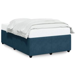 vidaXL Estructura de cama de terciopelo azul 120x200 cm