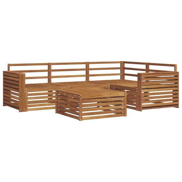 vidaXL Conjunto de sof&aacute;s de exterior 5 pcs Natural