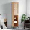 vidaXL Aparador de madera contrachapada roble Sonoma 34,5x34x180 cm
