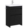 vidaXL Juego de muebles de ba&ntilde;o Roble Negro 61 x 40 x 84,5 cm
