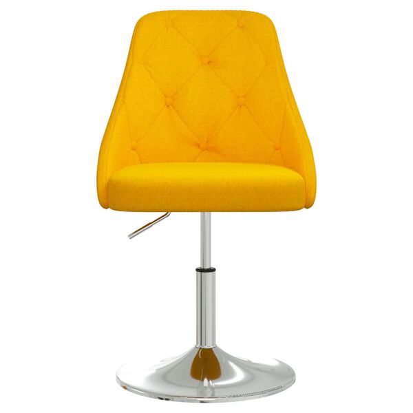 vidaXL Taburete de cocina tela amarillo mostaza