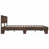 vidaXL Estructura cama madera ingenier&iacute;a metal marr&oacute;n roble 180x200 cm