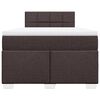 vidaXL Cama box spring con colch&oacute;n tela marr&oacute;n oscuro 120x200 cm