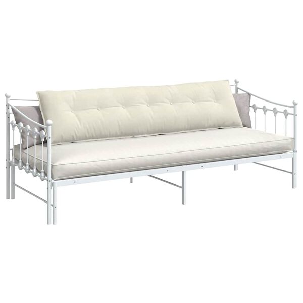 vidaXL Coj&iacute;n de Espalda Crema 200 x 50 cm Tela de pana