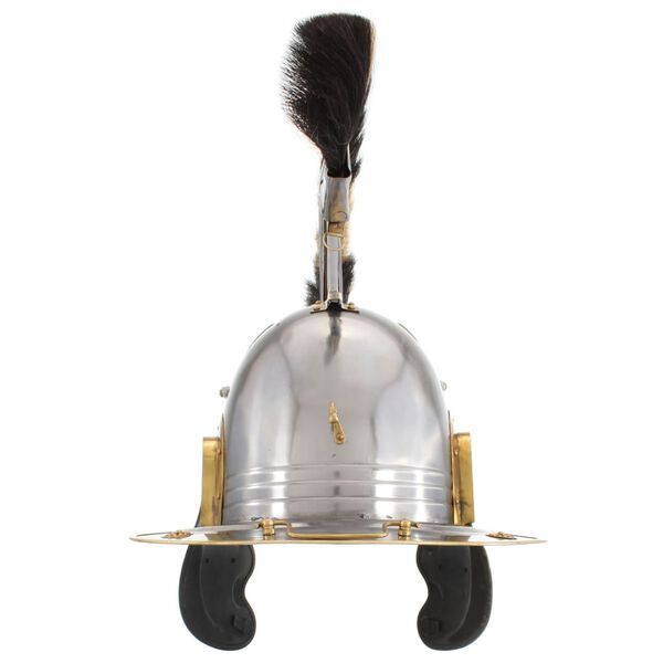 vidaXL Réplica de casco de soldado romano rol en vivo acero plateado