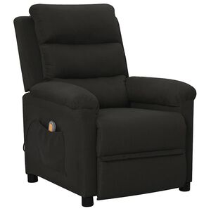 vidaXL Sill&oacute;n de masaje de tela negro