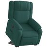 vidaXL Sill&oacute;n reclinable elevable tela verde oscuro