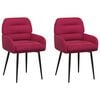 vidaXL Sillas de comedor 2 uds. Terciopelo Rojo vino 59 x 59,5 x 90 cm