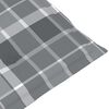 vidaXL Sillas de jard&iacute;n 2 uds madera de teca y cojines a cuadros gris