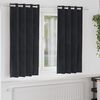 vidaXL Cortinas opacas 2 pcs Negro 140 x 175 cm Terciopelo