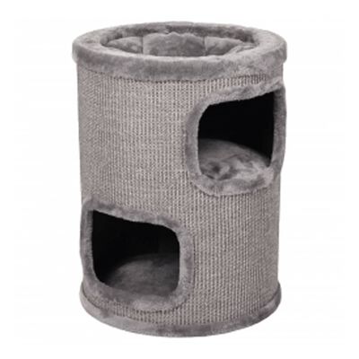 FLAMINGO Rascador para gatos en forma de barril Enes gris S 42x42x56cm