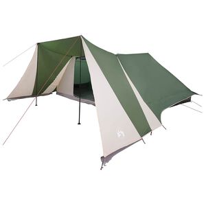 vidaXL Carpa Tipi 12 persona Verde tafet&aacute;n