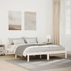 vidaXL Cama extralarga sin colch&oacute;n madera maciza pino blanca 140x210 cm
