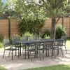 vidaXL Conjunto de Comedor de Jardín 9 pcs Antracita Acero
