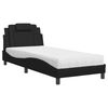 vidaXL Cama Viana con colch&oacute;n cuero sint&eacute;tico negro 90x200 cm