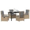 vidaXL Conjunto de Comedor de Jard&iacute;n 5 pcs Beige y Gris Claro