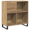 vidaXL Mueble para discos de vinilo Roble artisan 84,5 x 38 x 89 cm
