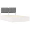 vidaXL Estructura de Cama con Cabecera Tapizada Gris Claro