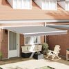 vidaXL Toldo Manual Gris claro 400 x 350 x 165 cm Poli&eacute;ster y metal