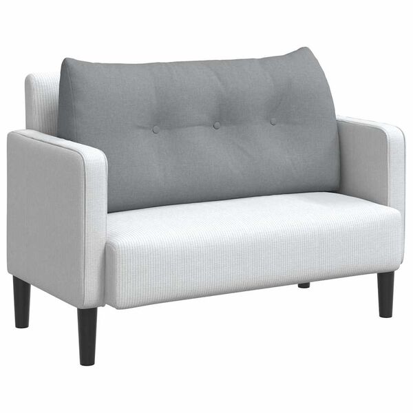 vidaXL Coj&iacute;n de Espalda Gris Claro 100 x 24 x 50 cm tela