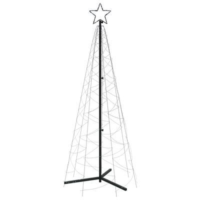 vidaXL Árbol de Navidad cónico 200 LED blanco frío 70x180 cm