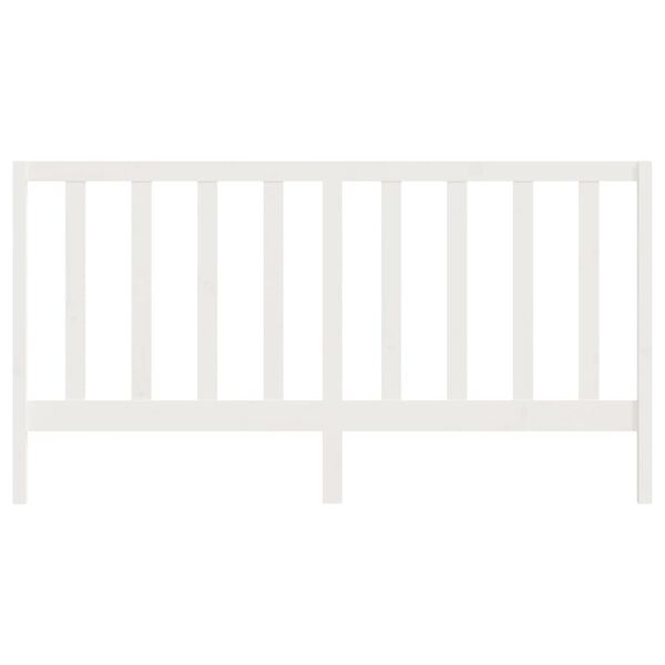 vidaXL Cabecero de cama madera maciza de pino blanco 186x4x100 cm