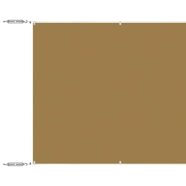 vidaXL Toldo vertical beige 180x800 cm tela oxford