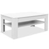 vidaXL Mesa de centro madera de ingenier&iacute;a blanco 110x65x48 cm
