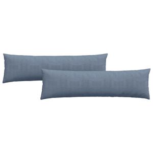 vidaXL Cojines de sof&aacute; 2 pcs Azul 145 x 40 cm Tela de pana