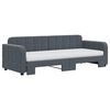 vidaXL Sofá cama nido con colchón terciopelo gris oscuro 80x200 cm