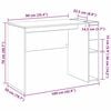 vidaXL Escritorio 109 x 50 x 78 cm Madera de ingenier&iacute;a
