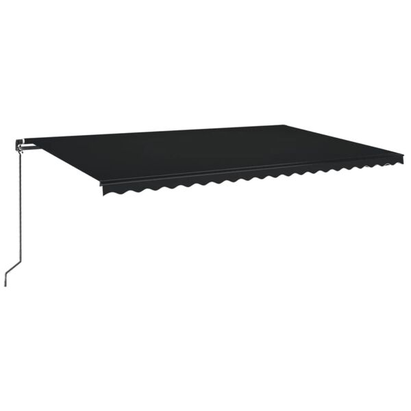 vidaXL Toldo retr&aacute;ctil manual gris antracita 500x350 cm