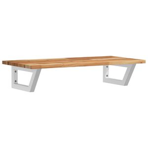 vidaXL Estante de lavabo de pared acero y madera maciza de acacia