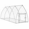 vidaXL Conejera acero galvanizado plateado 105x300x120 cm