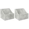 vidaXL Caja de discos LP 2 uds. Gris Hormig&oacute;n 37 x 33 x 32 cm