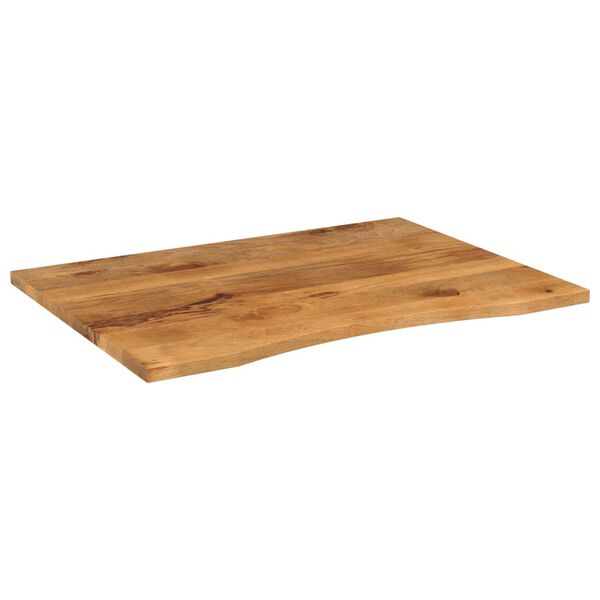 vidaXL Tablero escritorio con curva madera mango rugosa 100x80x2,5 cm